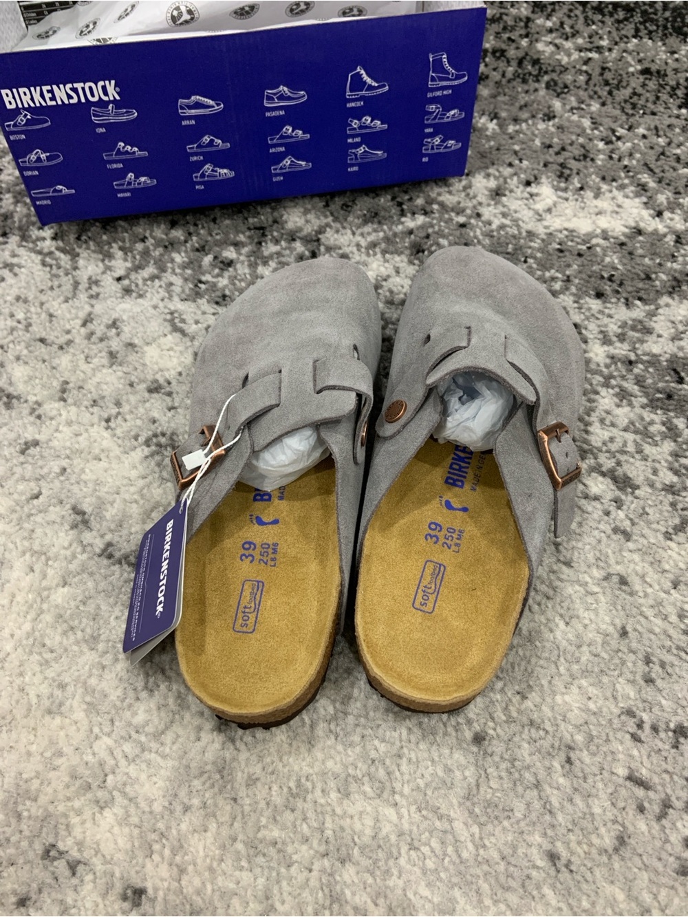 Birkenstock Boston Clog Taupe Grey 37, 38, 39, 40 Woman’s Size 6 / 7 / 8 / 9 - Picture 3 of 3